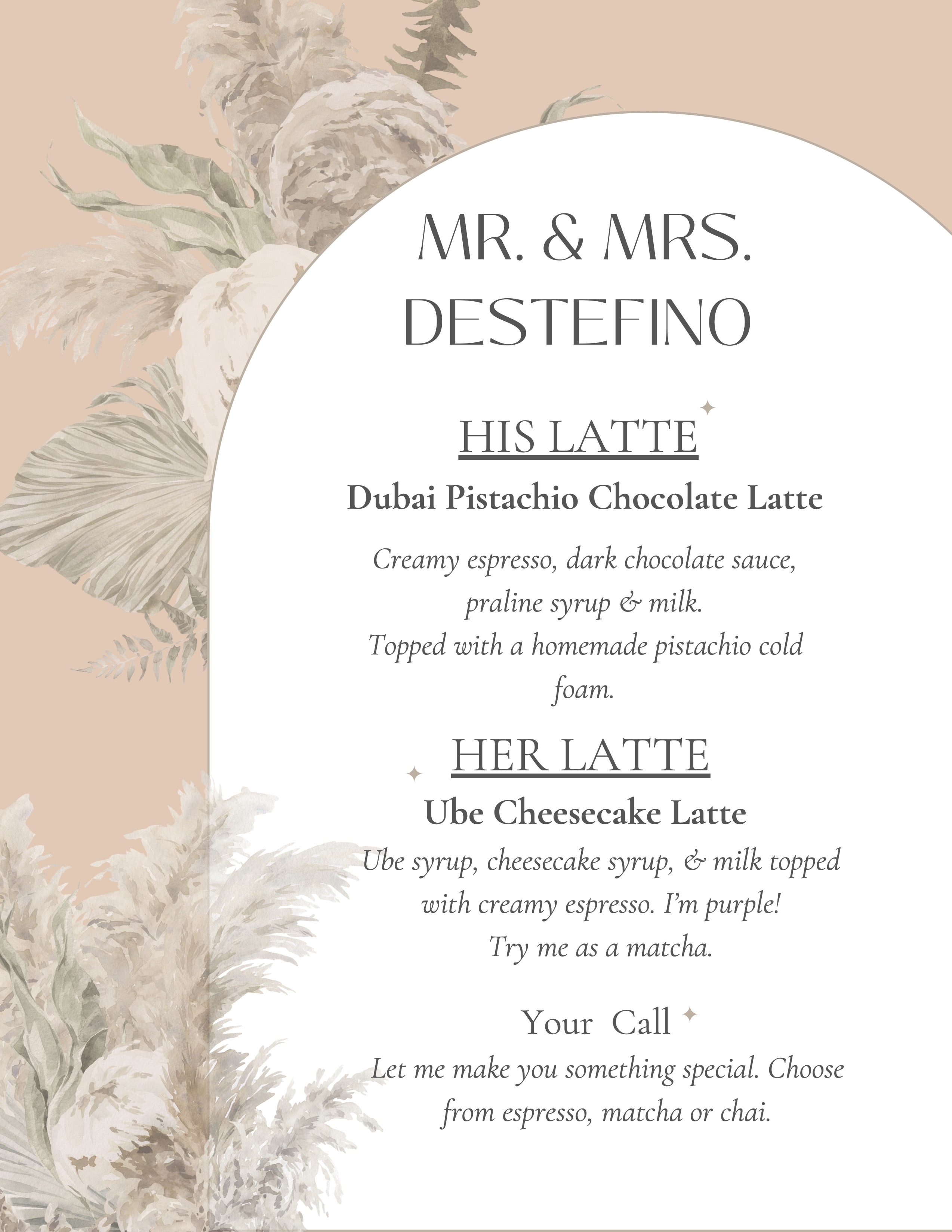 DeStefino Menu